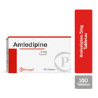 Amlodipino 5Mg Tableta - Caja 100 UN, , large image number null