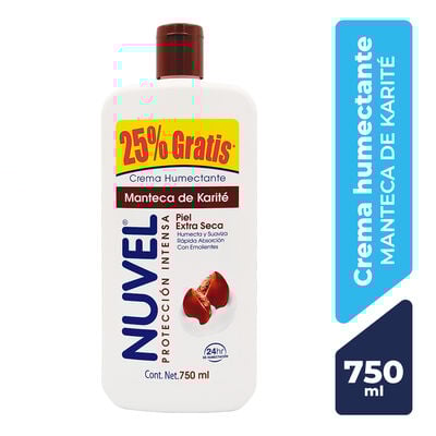 Nuvel Crema Corporal Extra Seco Karit&eacute; - Frasco 750 ml