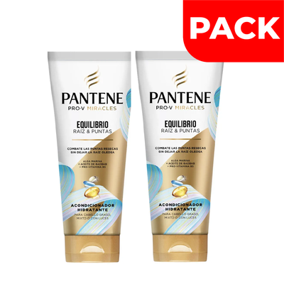 Pack Acondicionador Pantene Equilibrio Ra&iacute;z & Puntas - Frasco 250 Ml