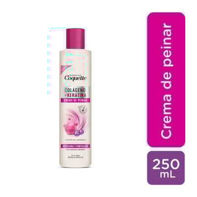 Crema de Peinar Coquette Col&aacute;geno + Keratina - Frasco 250ml
