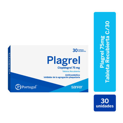 Plagrel 75 Mg Tableta Recubierta - Caja 30 UN