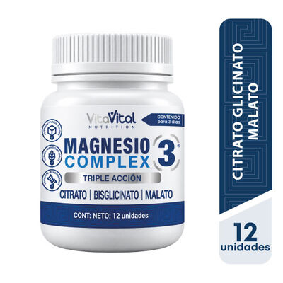 VitaVital Nutrition Magnesio Complex 3 - Frasco 12 UN