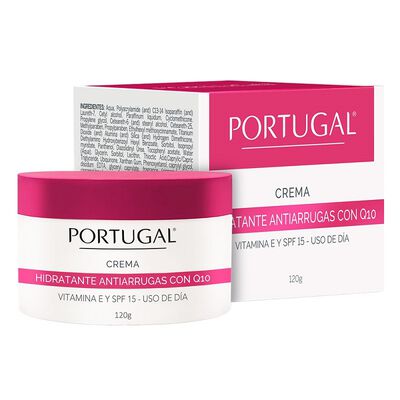 Portugal Crema Hidratante Antiarrugas Con Q10 - Pote 120 G