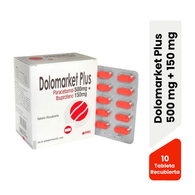Dolomarket Plus 500 Mg + 150 Mg Tableta Recubierta - Bl&iacute;ster 10 UN