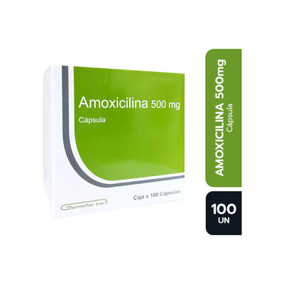 Amoxicilina 500 Mg C&aacute;psulas - Caja 100 UN