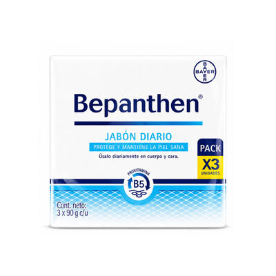 Jab&oacute;n en Barra Bepanthen 90 Gr - Pack 3 UN