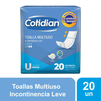 Cotidian Toalla Multiuso - Bolsa 20 UN