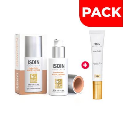 Isdin Isdinceutics K-Ox Eyes & FotoUltra Fusion Water Magic Repair Color 50 ML  - Pack 2 UN