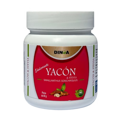 Yac&oacute;n + Stevia - Frasco 80 Gr