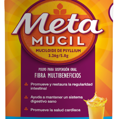 MetaMucil Polvo Sabor Naranja 3.26 g / 5.8g - Pote 174 Gr