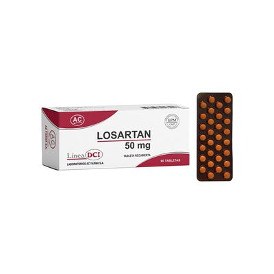 Losartan 50 Mg Tabletas Recubiertas - Bl&iacute;ster 30 UN