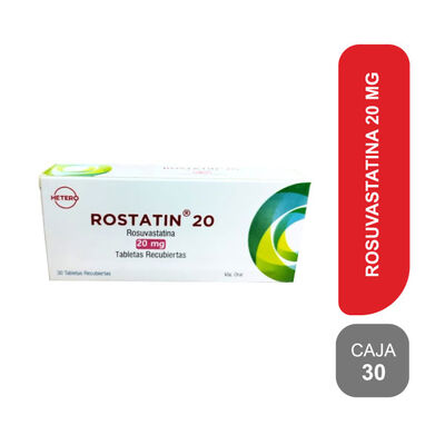 Rostatin 20MG - Caja 30 tabletas recubiertas