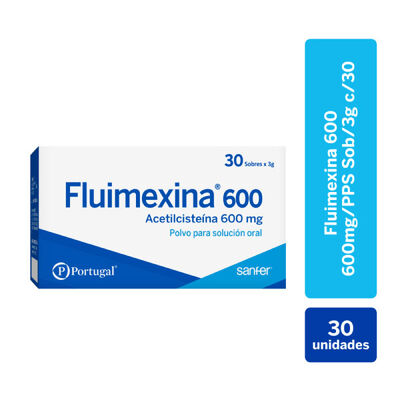Fluimexina PPS 600MG - Caja 30 sobres