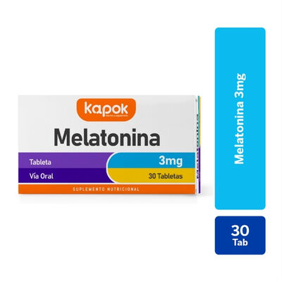 Melatonina 3mg Tableta - Caja 30 UN