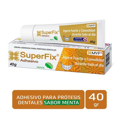 Crema Adhesiva Superfix Menta - Tubo 40 G
