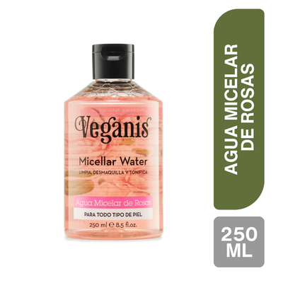 Veganis Agua Micelar de Rosas - Frasco 250 ML