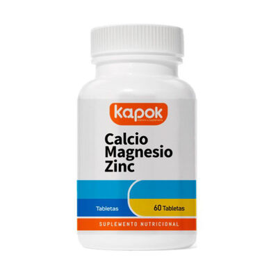 Calcio Magnesio Zinc Kapok Tabletas - Frasco 60 UN