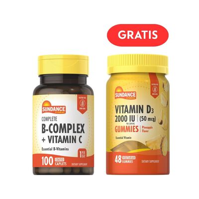 B-Complex + vitamin C - Frasco 100 UN