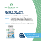 Col&aacute;geno hidrolizado Flex Active Sabor Naranja Nutripharma - Frasco 450 G, , large image number null