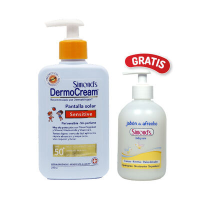 Protector Solar Dermocream Sensitive Spf50+ Frasco 250 ML