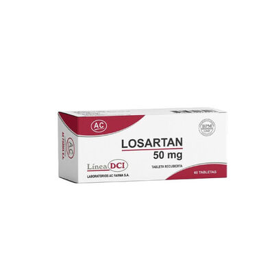 Losartan 50 Mg Tabletas Recubiertas - Caja 60 UN