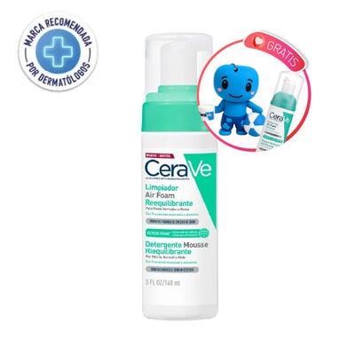 Cerav&eacute; Limpiador Facial Reequilibrante Air Foam - Frasco 148ml