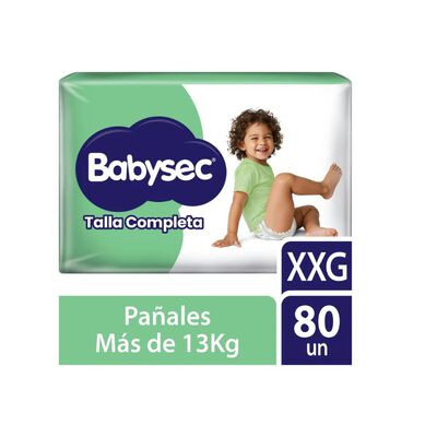 Pa&ntilde;al Babysec Talla Completa talla XXG - Bolsa 80 UN
