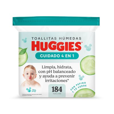Toallitas H&uacute;medas Huggies 4en1 - Bolsa 184 UN