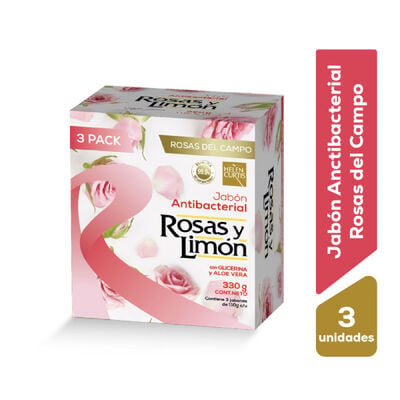 Jab&oacute;n  Rosas & Limon Rosas del campo Tripack - Caja 1 UN