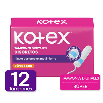 Kotex Tampones Digitales Super - Caja 12 UN