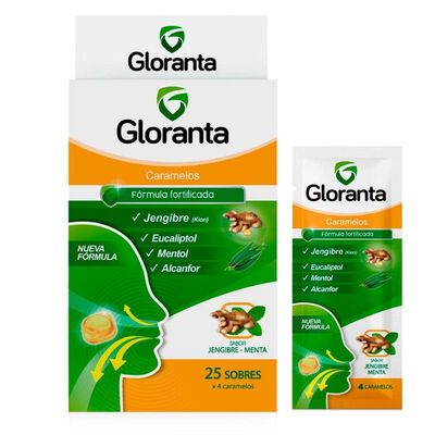 Gloranta Caramelo Sabor Jenjibre - Sobre 1 UN