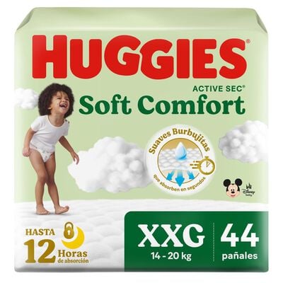 Pa&ntilde;al Huggies Active Sec Talla XXG - Bolsa 44 UN