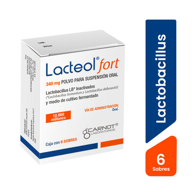 Lacteol Fort 340mg Polvo para Suspensi&oacute;n - Caja 6 UN