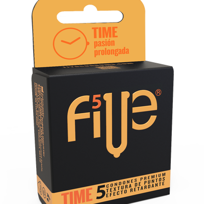 Preservativo Five Premium Retardante Puntos - Caja 5 UN