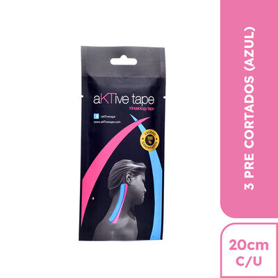 Aktive Tape Pre Cortada Azul 3x20CM - Rollo 1 UN