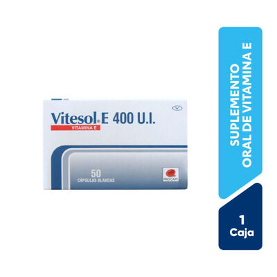 Vitesol E 400 UI C&aacute;psulas Blandas - Caja 50 UN