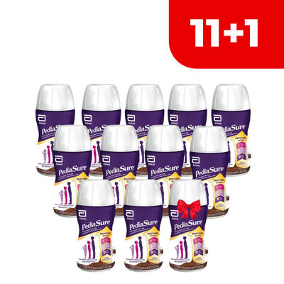 Pack 12 Pediasure L&iacute;quido Sabor Chocolate - Frasco 220 ML