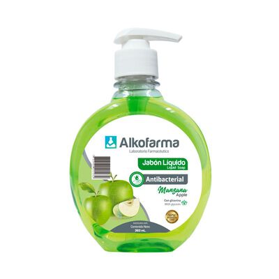 Alkofarma Jab&oacute;n L&iacute;quido Antibacterial Manzana - Frasco 360 Ml