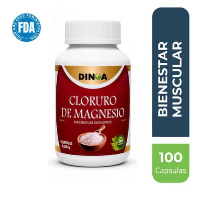Cloruro de Magnesio 500Mg C&aacute;psulas - Frasco 100 UN