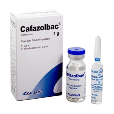 Cafazolbac 1G Im/Iv + Lidocaina - Caja 1 UN