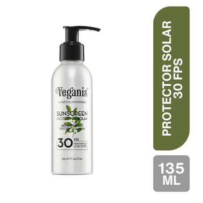 Veganis Protector Solar resistente al agua FPS 30 - Frasco 135 ML