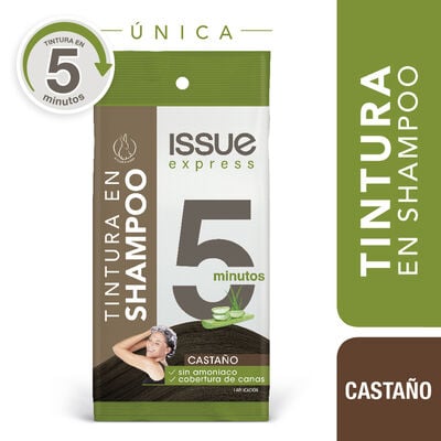 Tintura Permanente Shampoo Color Casta&ntilde;o Issue Express 5 Min - Sarchet 25 ML