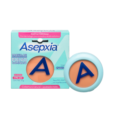 Maquillaje en Polvo Asepxia Canela FPS20 - Unidad 1 UN