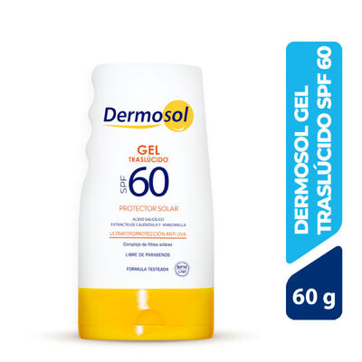 Dermosol Gel trasl&uacute;cido SPF 60 -Frasco 60 Ml