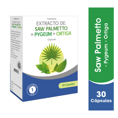 Extracto de Saw Palmetto + Pygeum + Ortiga- Caja 30 c&aacute;psulas