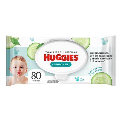 Toallitas H&uacute;medas Huggies 4en1 - Bolsa 80UN
