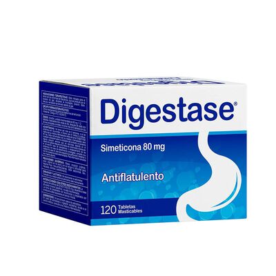 Digestase 80mg Tableta Masticable - Caja 60 UN