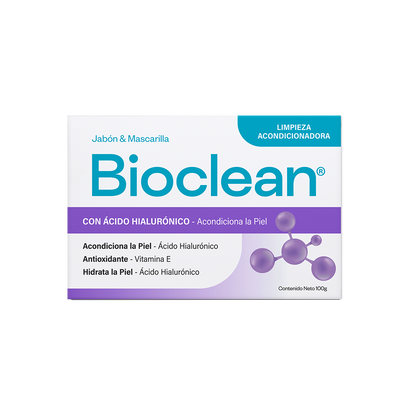 Bioclean Jab&oacute;n Mascarilla Hialur&oacute;nico - Barra 100 Gr