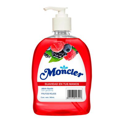 Jab&oacute;n L&iacute;quido Moncler Frutos Rojos - Frasco 360 ml