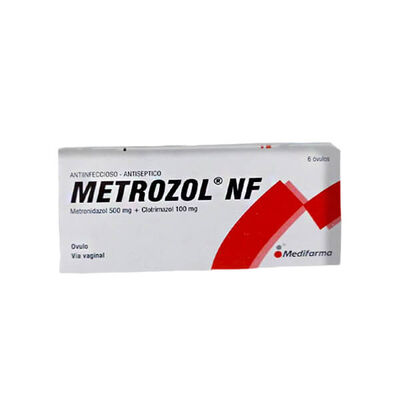 Metrozol NF 500 Mg/100 Mg &Oacute;vulos - Caja 6 UN